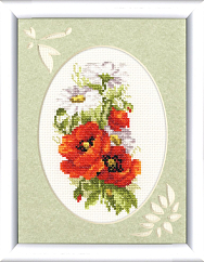 Вышивка БТ-001 Бутоньерка с маками