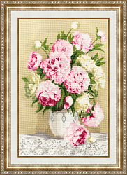 Вышивка ЛЦ-050 Розовые пионы